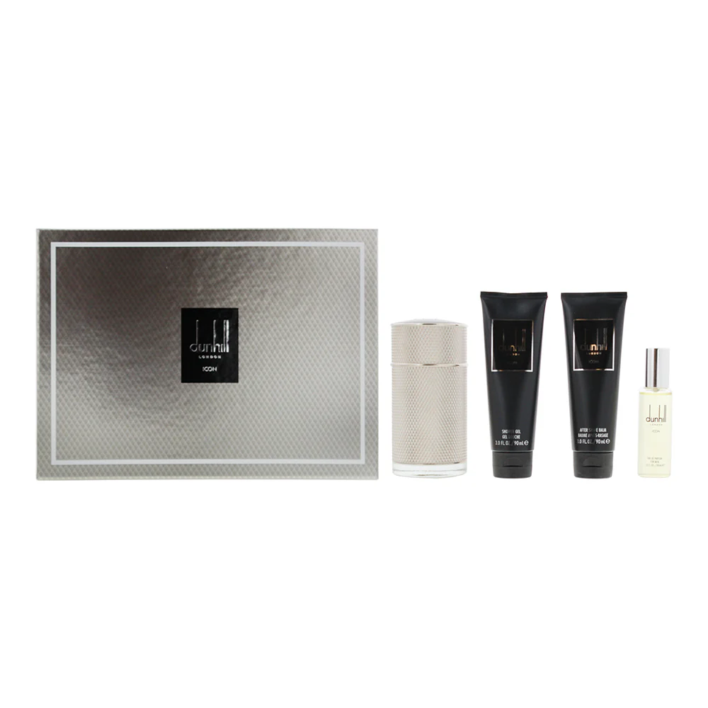 Dunhill Icon 4 Piece Gift Set: EDP 100ml - Eau de Parfum 30ml - Aftershave 90ml