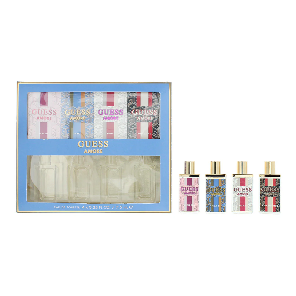 Guess Amore Gift Set: Venezia - Capri - Roma and Portofino Eau de Toilette 4 x 7.5ml